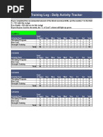Training Log - Daily Activity Tracker