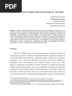 Artigo Comunicacao e Memoria
