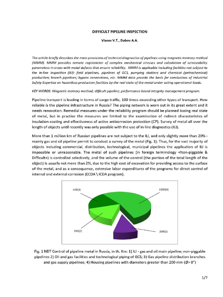 MMM Difficult Pipeline Inspection | PDF | Mechanical Engineering
