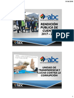 Rendición Publica de Cuentas ABC 2017-2018