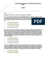 EXAMEN DERECHO PENAL CÓDIGO PROCESAL