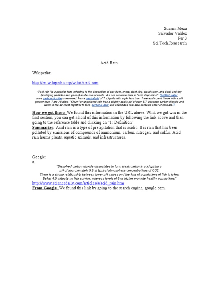 Acid Rain | PDF