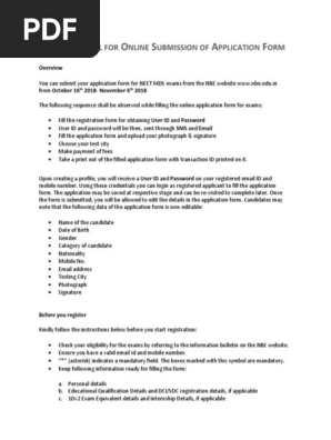 User Manual for NEET MDS
