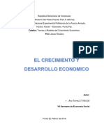 Teorías y Modelos Del Crecimiento Económico.