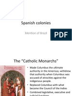 Spanish Colonies: Mention of Brazil
