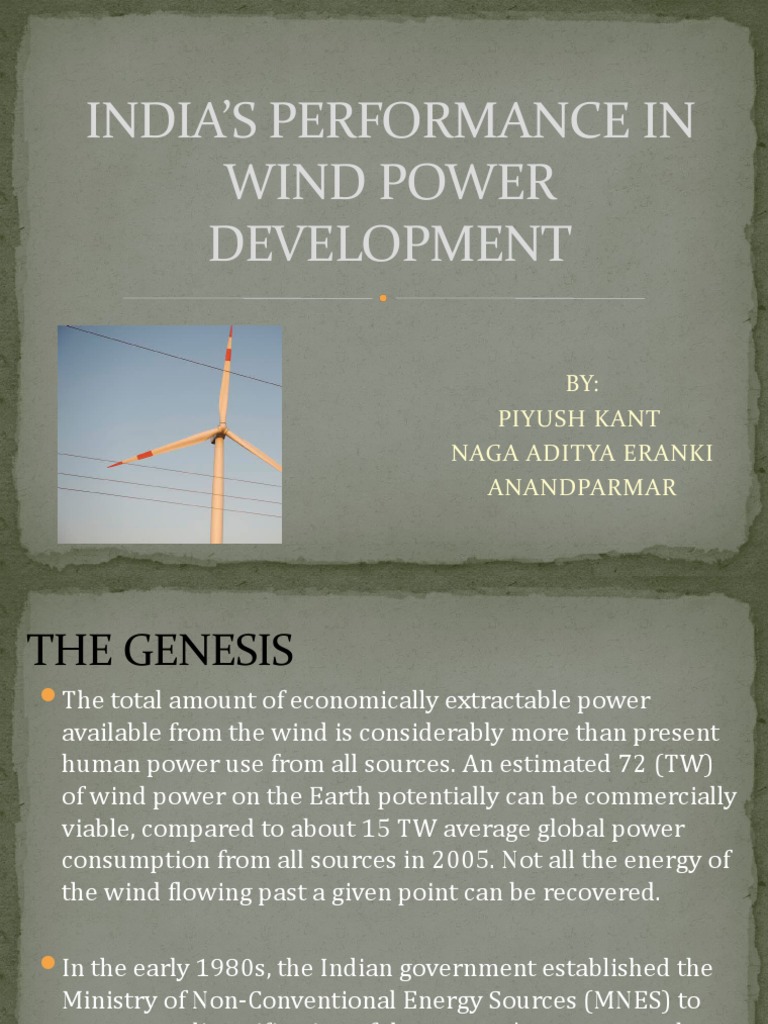 India's Performance in Wind Power Development | PDF | Wind Power ...