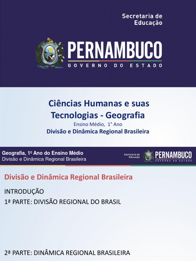 A divisão regional brasileira​ - Geografia - Ensino Médio 