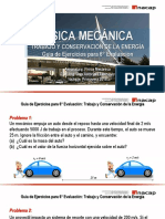 Guía de ejercicios de física mecánica sobre trabajo y conservación de energía