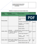 Plantilla Cronograma Curso Virtual PDF