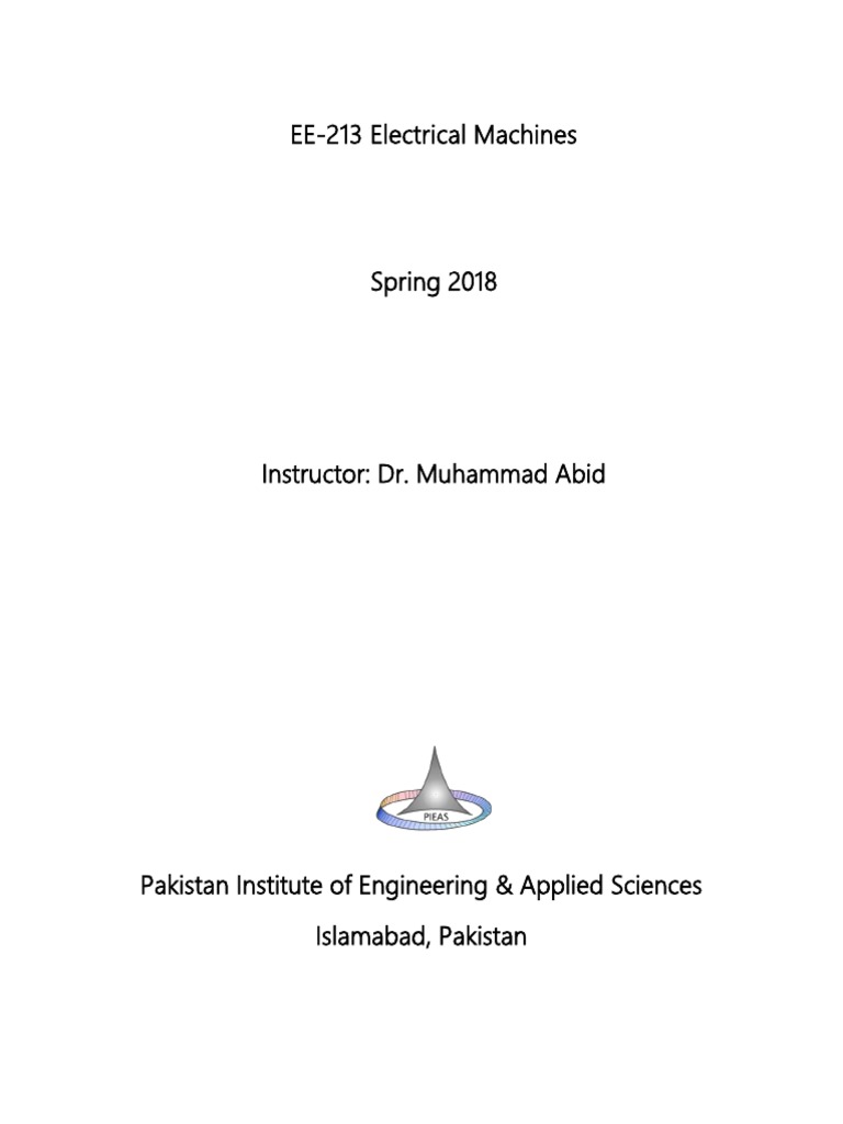EE 213 Electrical Machines Lab Manual 2018 PDF Transformer