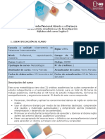 Syllabus Del Curso - Course Syllabus Inglés 0 PDF