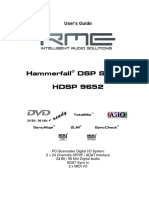 Hammerfall DSP System HDSP 9652: User's Guide