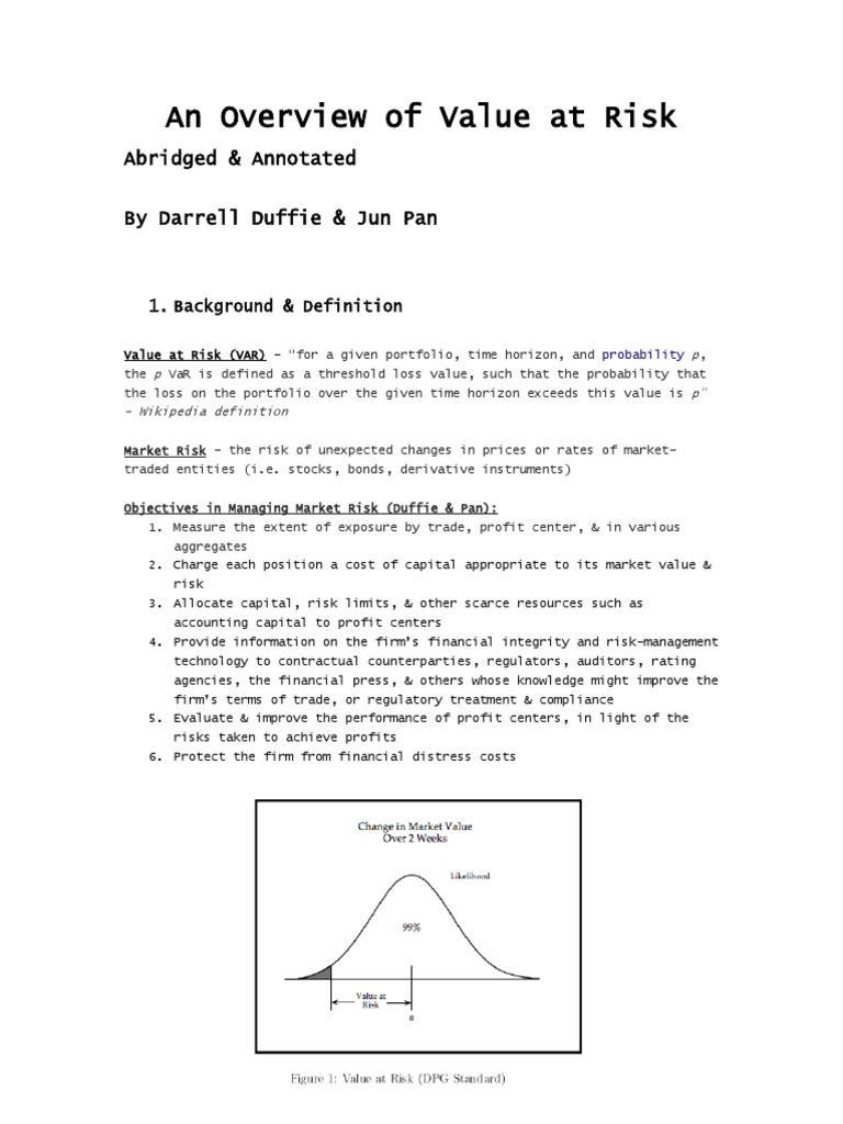Understanding Value at Risk (VaR) Concepts | PDF | Volatility (Finance ...