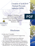 Support For Creation of An ICD-9 Code For Normal Pressure Hydrocephalus (NPH)