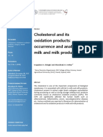 Cholesterol and Its Oxidation Products: Occurrence and Analysis in Milk and Milk Products