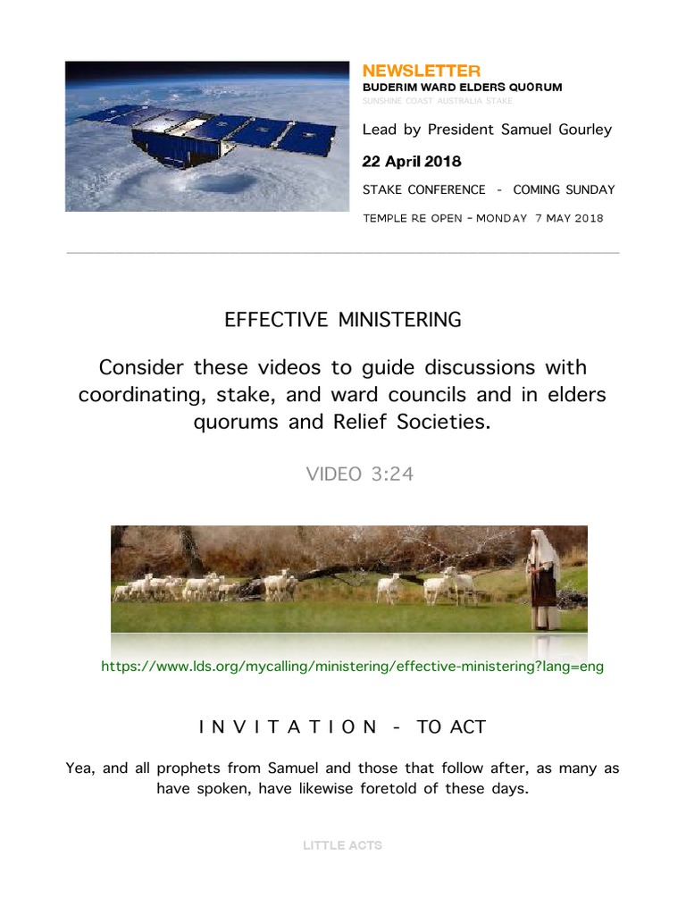 Buderim Ward Elders Quorum Update | PDF
