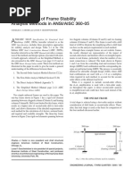 A Comparison of Frame Stability Analysis Methods in AISC 360-05 PDF