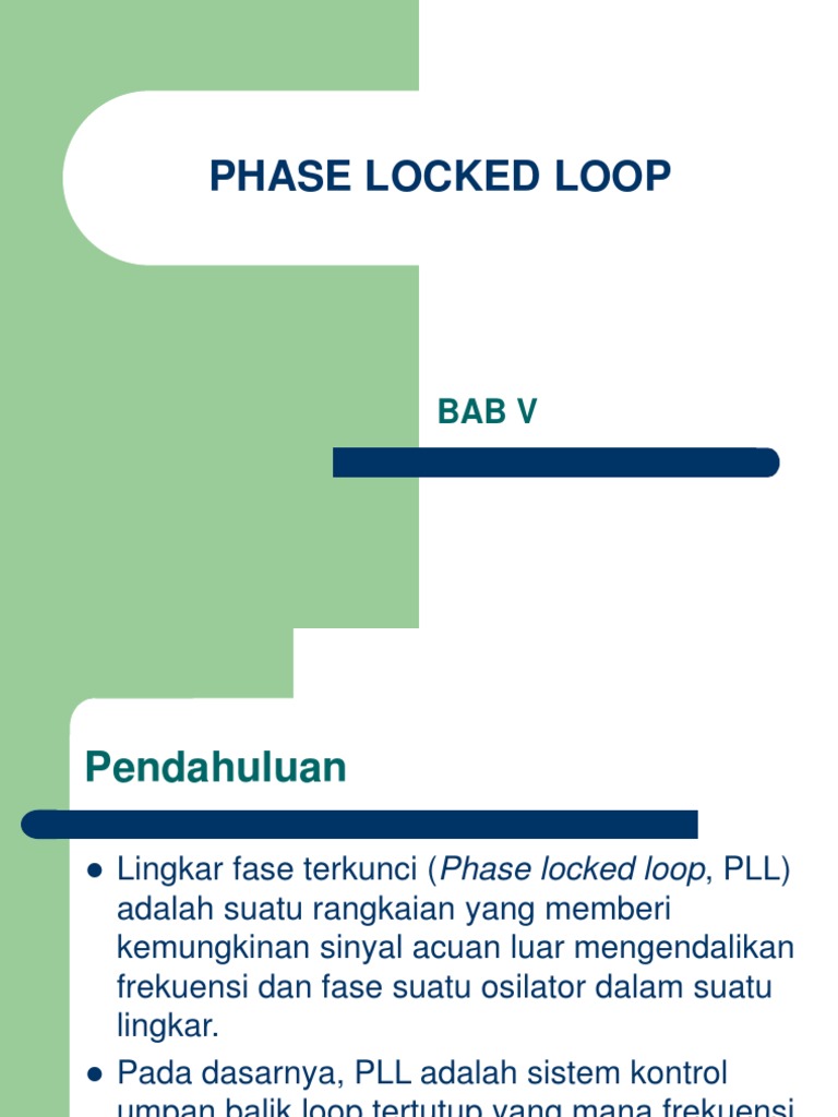 Pengenalan Fase Locked Loop (PLL) | PDF