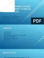 Psychopharmacology: Cultural and Ethnical Perspectives: Presenter: Dr. Poonam Y. Naik Moderator: Dr. Y.S. Pereira