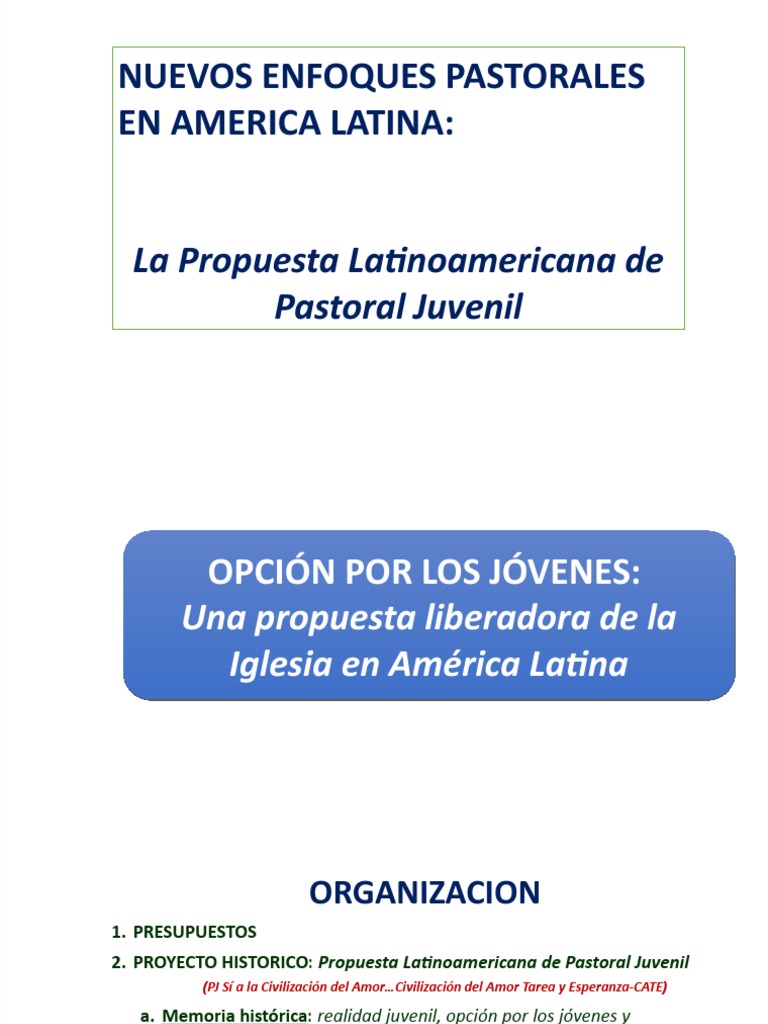 Propuesta de Pastoral Juvenil en AL | PDF | Iglesia Católica | Juventud