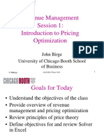 Revenue Management Session 1: Introduction To Pricing Optimization