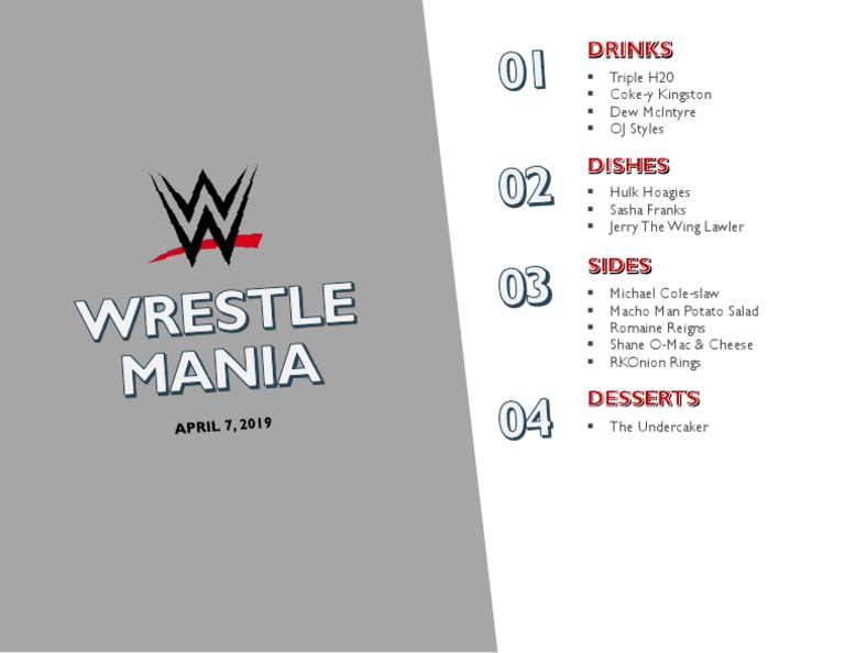Wrestlers and Food Pun Names A List of WWE Superstars Reimagined as