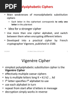 Polyalphabetic Ciphers PDF