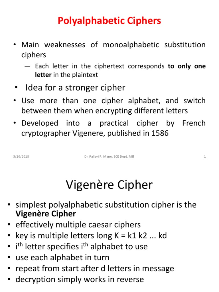 Polyalphabetic Ciphers | PDF | Cipher | Cryptography