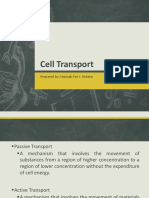 Cell Transport: Prepared By: Hannah Fae I. Rotairo