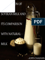 Preparation of Soybean Milk and Its Comparision With Natural Milk