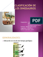 Clasificación de Los Dinosaurios