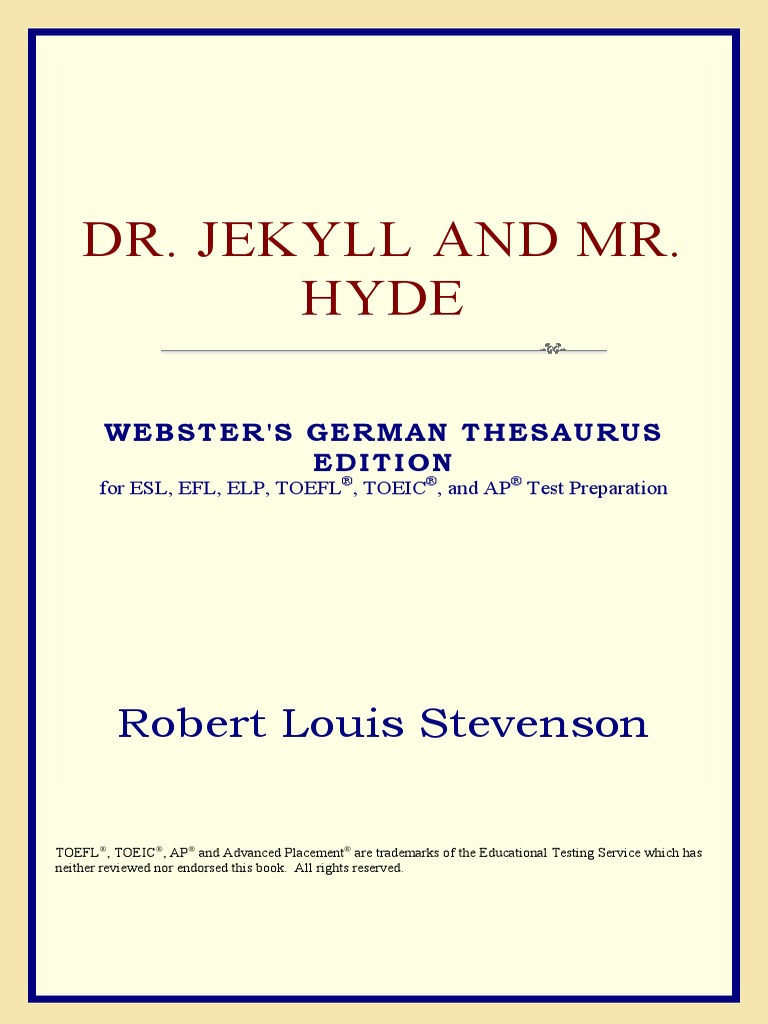 STEVENSON, RobertLouis TheStrangeCaseOfDr JekyllAndMr Hyde