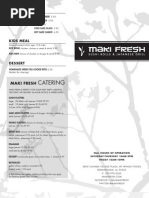 Maki Fresh Menu