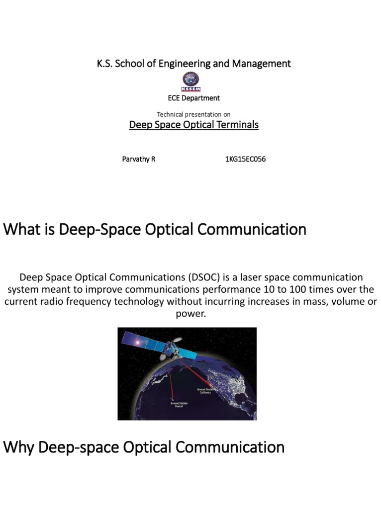 Deep Space Optical Communication Overview | PDF | Telecommunication ...
