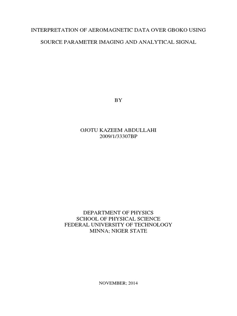Aeromagnetic Data Analysis in Gboko | PDF | Geology | Earth Sciences