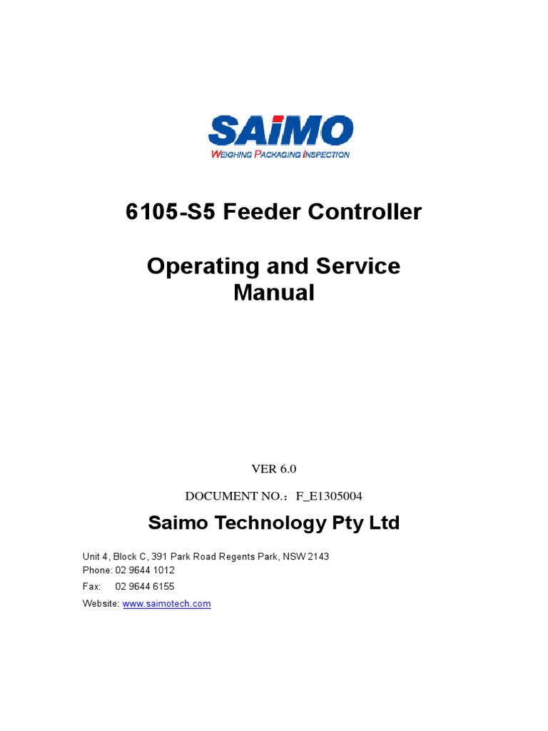 6105-S5 Controller e PDF | PDF | Calibration | Power Supply