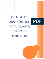 Prueba de Diagnostico Para Cuarto básico