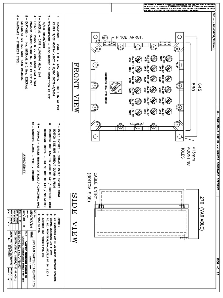 Item No. 12 TPN 6 Way LDB 110 PDF | PDF