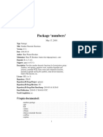 Package Numbers': R Topics Documented