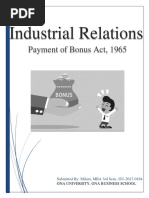 Payment of Bonus Act, 1965