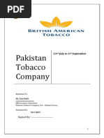 Internship Report of PTC