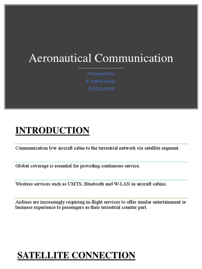 Aeronautical Communication Overview | PDF | Telecommunication | 3 G