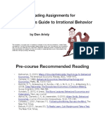 A Beginner's Guide To Irrational Behavior: Pre-Course Recommended Reading