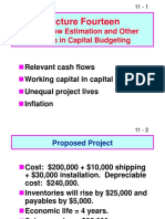 Lecture Fourteen: Cash Flow Estimation and Other Topics in Capital Budgeting