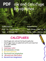 Calcicoles and Calcifuges