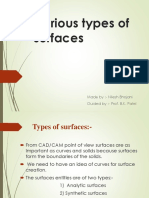 Various Types of Surfaces: Made By:-Nilesh Bhojani Guided By: - Prof. B.K. Patel