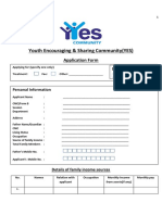 Yes Community Scholarship Form