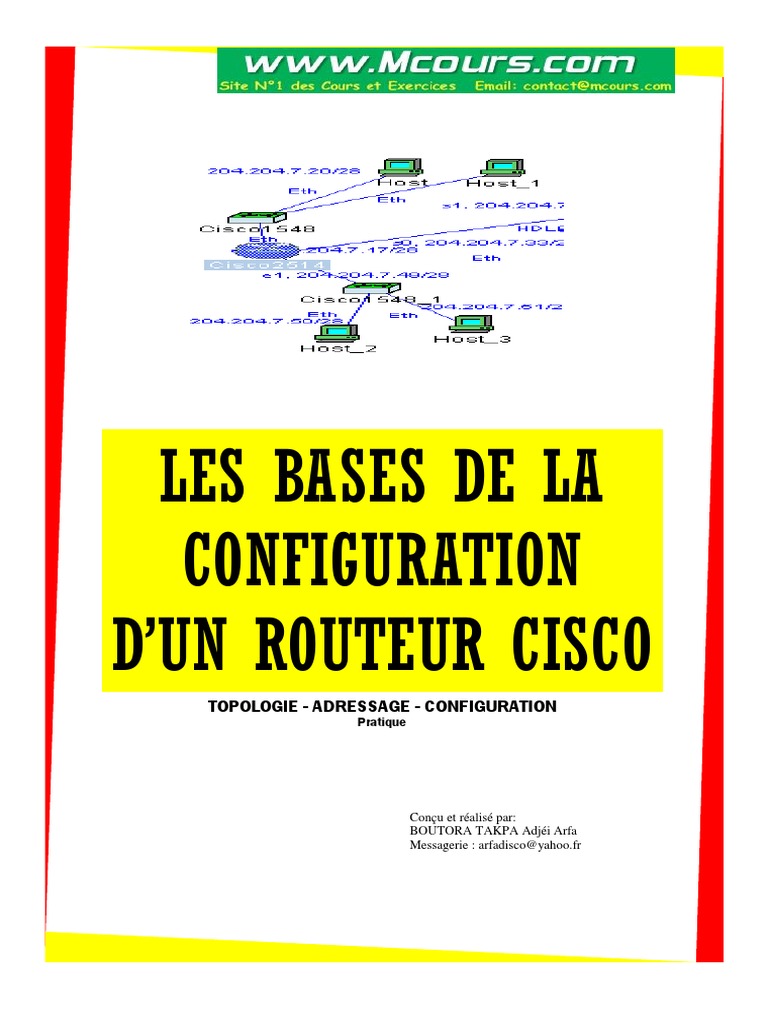 Configuration D Un Routeur Cisco PDF | PDF | Routeur | Adresse IP