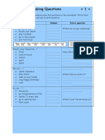 Interview questions worksheet