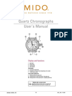 Quartz Chronographs User's Manual: Display and Functions